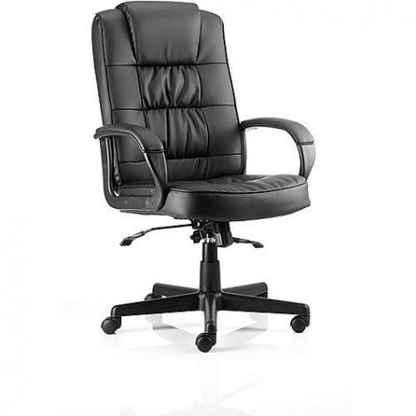 Y Executive Office Chair Black Leather