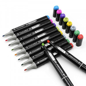 TOUCHNEW-Black-168-Colors-Dual-Head-Art-Marker-Set-